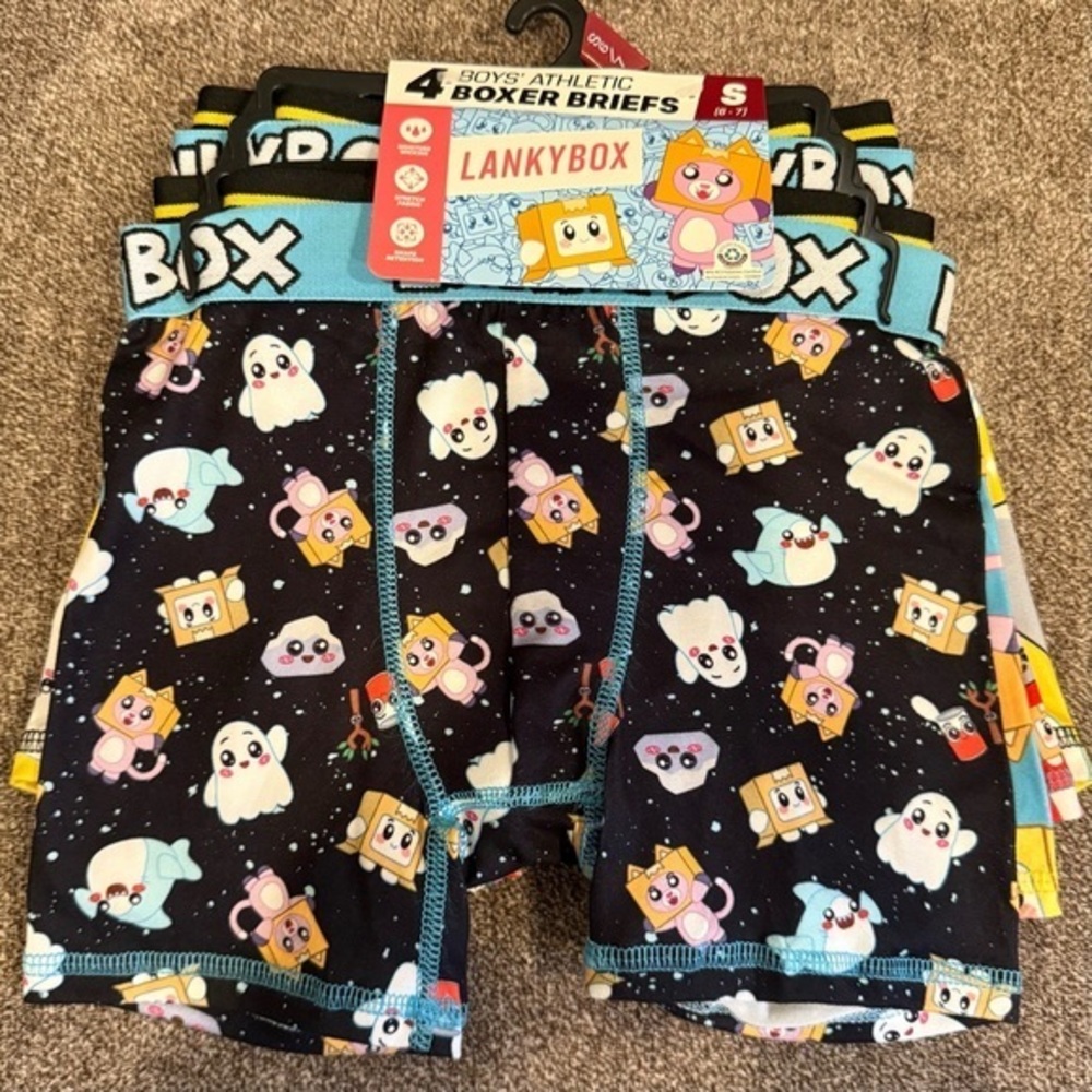 NWT Lanky Box boys size small (6-7) bundle of  4 boxer briefs